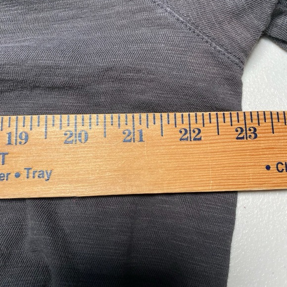 Vince Slub Cotton Henley XL Mens L/S Crew Neck Solid Taupe Minimalist Normcore - Picture 4 of 9